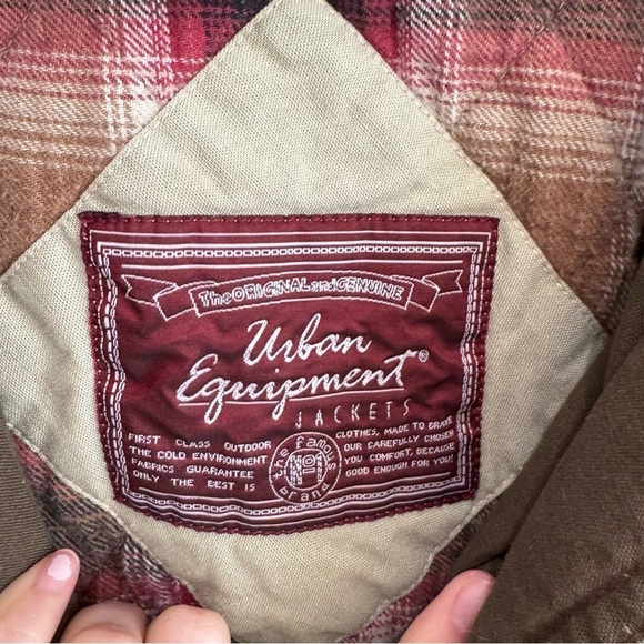 VTG Urban Equipment Mens Medium Field Barn Jacket Corduroy Collar Buttoned 90's - Picture 3 of 15